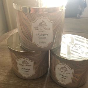 2 1/2 Bath and Body Works Mahogany Coconut Candles